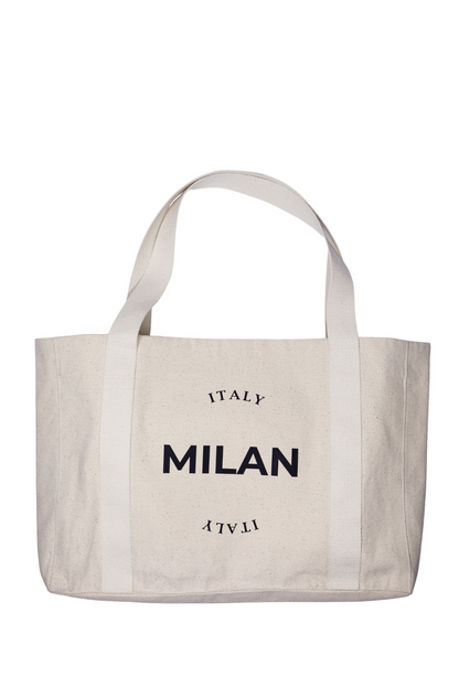 Eco-friendly oversized shopping bag white New York 06S01