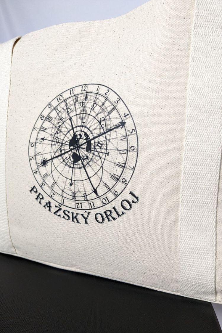 Eco-friendly oversized shopping bag white Prague 06S01