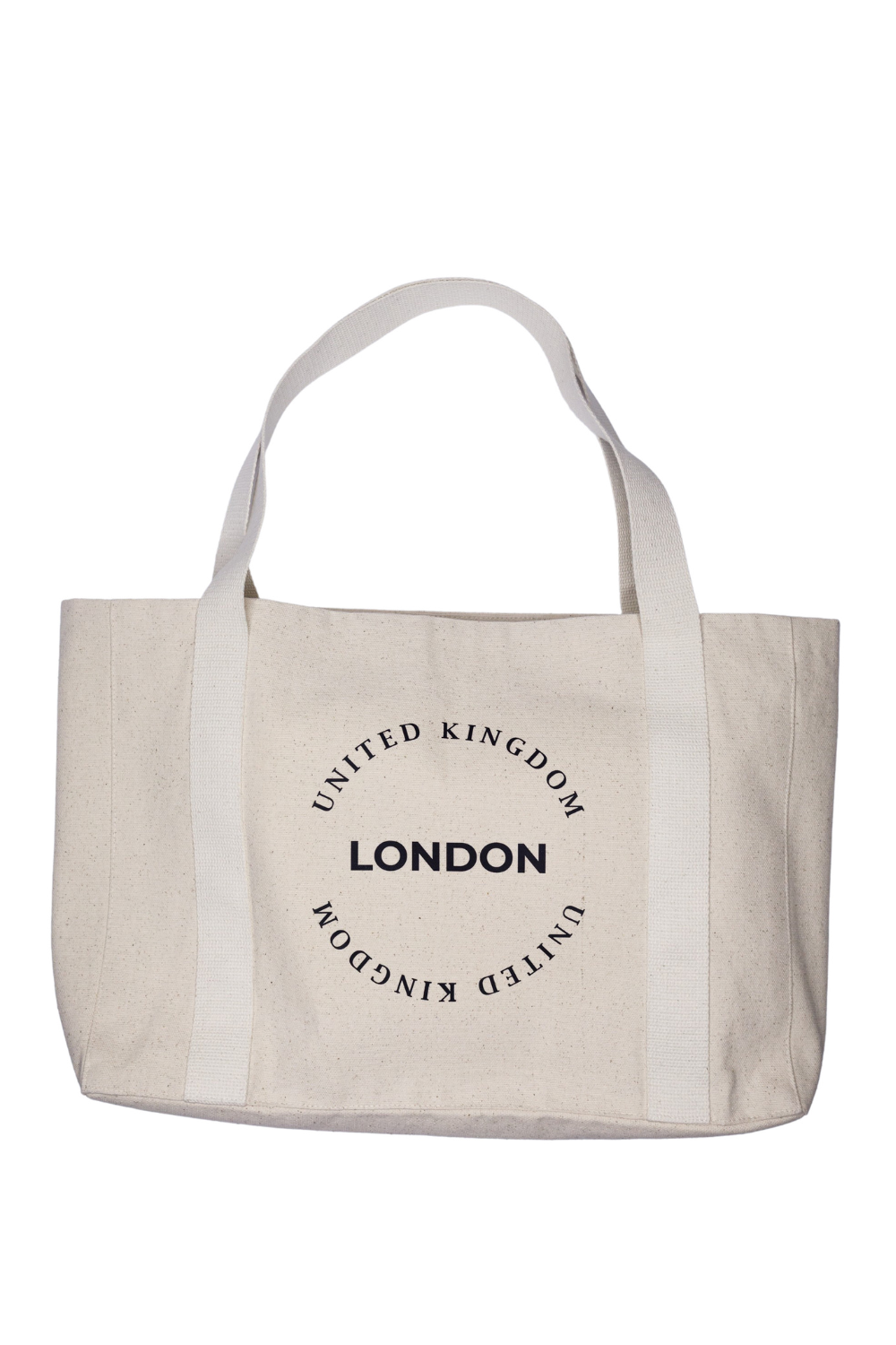 Eco-friendly oversized shopping bag white London 06S01