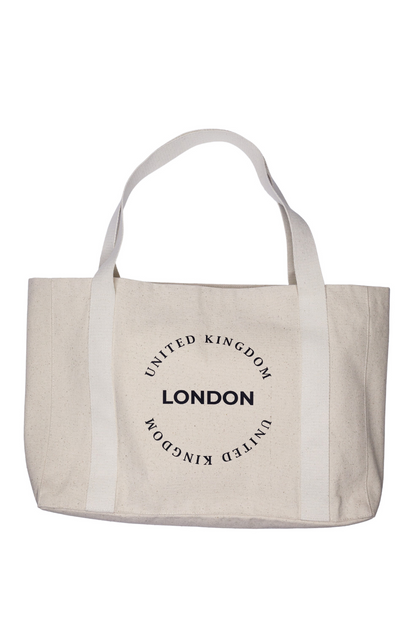 Eco-friendly oversized shopping bag white New York 06S01