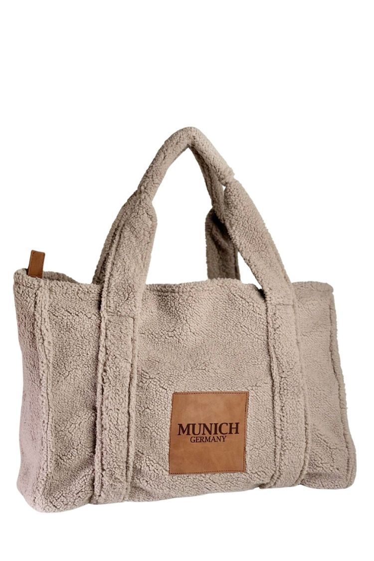 Damen-Plüsch-Teddytasche braun München 017S05