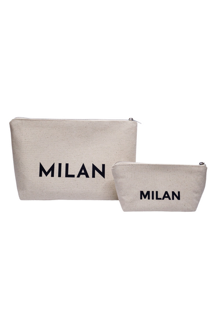 Eco-cotton cosmetic bag white L Munich 02SL01