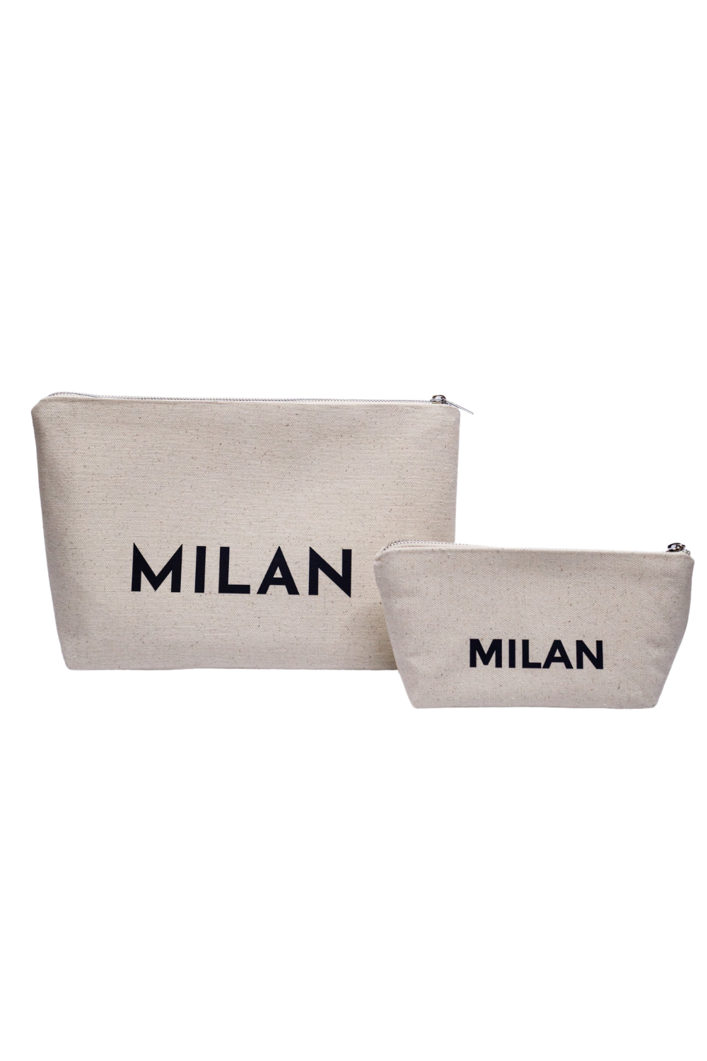 Eco-cotton cosmetic bag white L Milan 02SL01