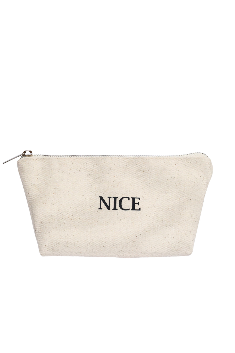 Eco-cotton cosmetic bag white L Nice02SL01