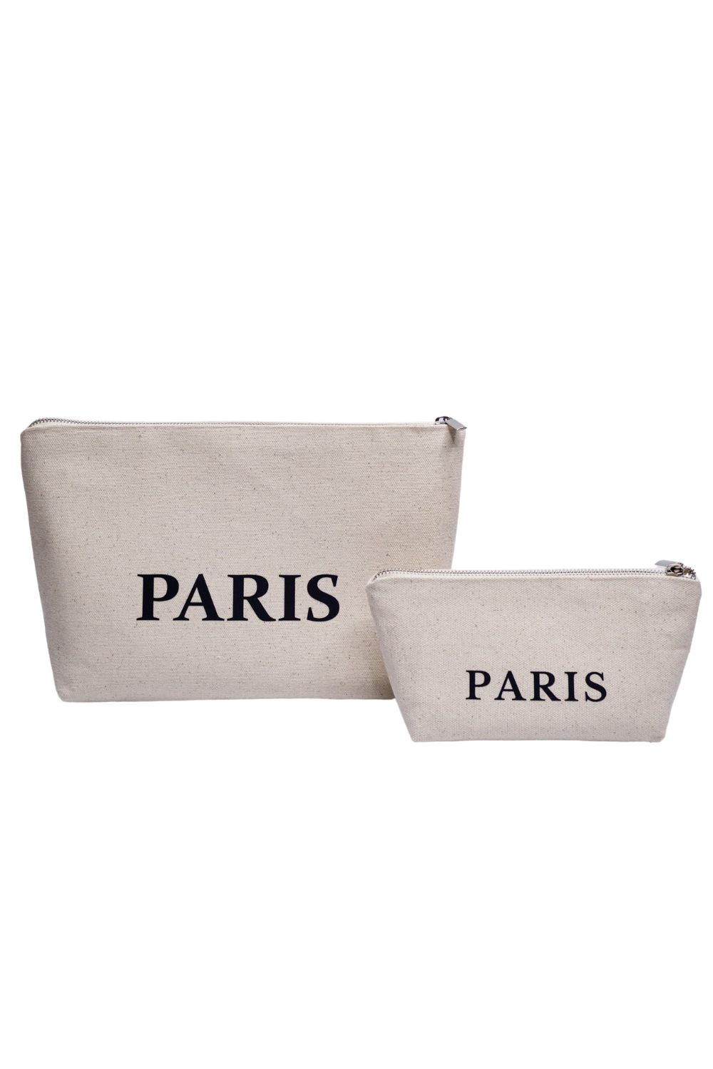 Eco-cotton cosmetic bag white L Paris 02SL01