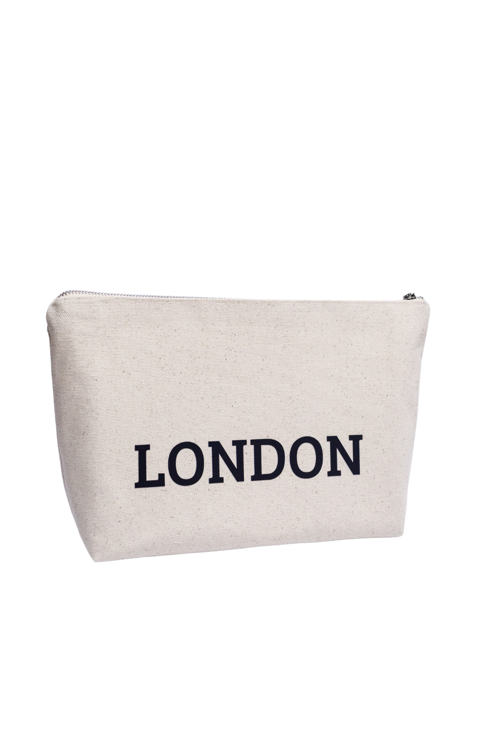 Eco-cotton cosmetic bag white L London 02SL01