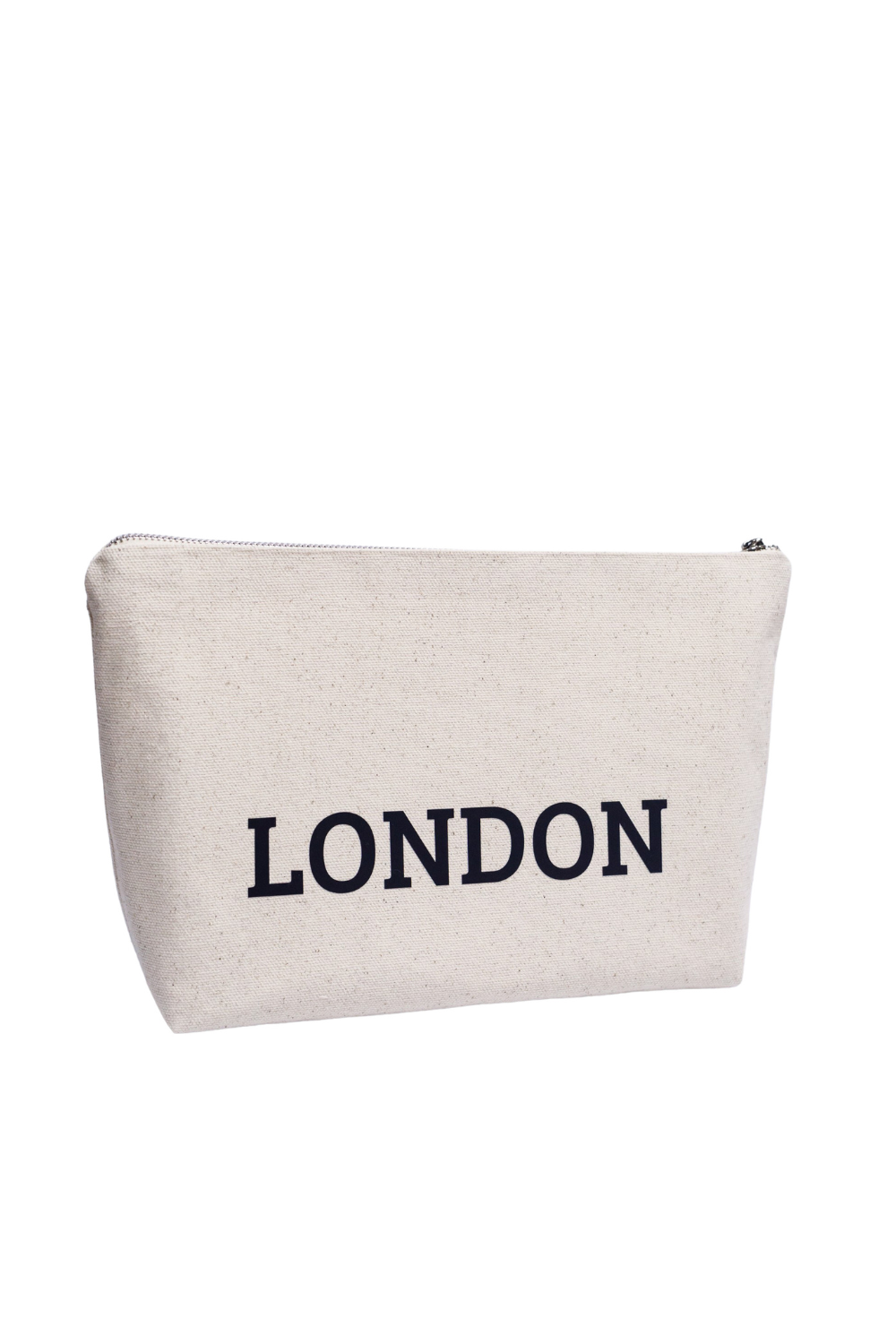 Trousse cosmétique en éco-coton blanc L London 02SL01