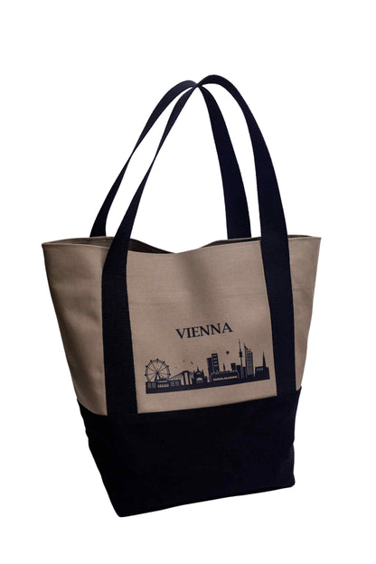 Cotton ecological shopping bag white Vienna 05S04