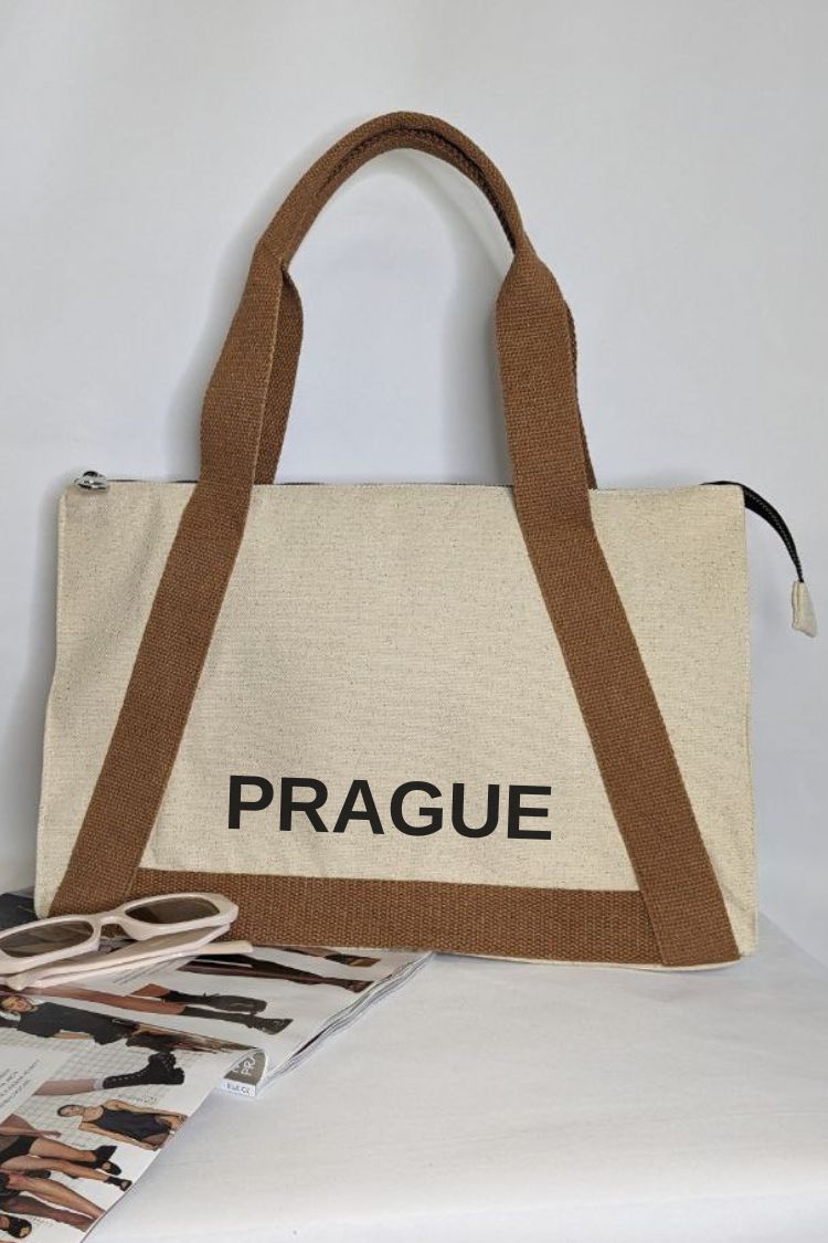 Eco-friendly cotton bag with coloured handles  034S01