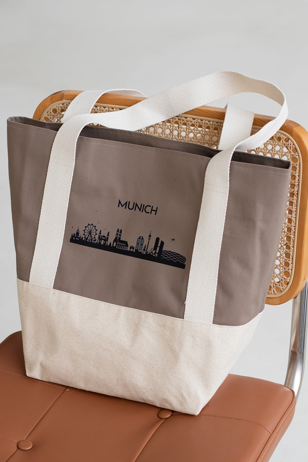 Cotton ecological shopping bag white New York 05S04